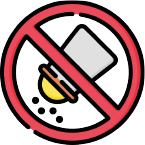 Ícono de sal tachado