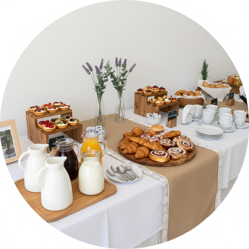 Snacks y café para coffee break